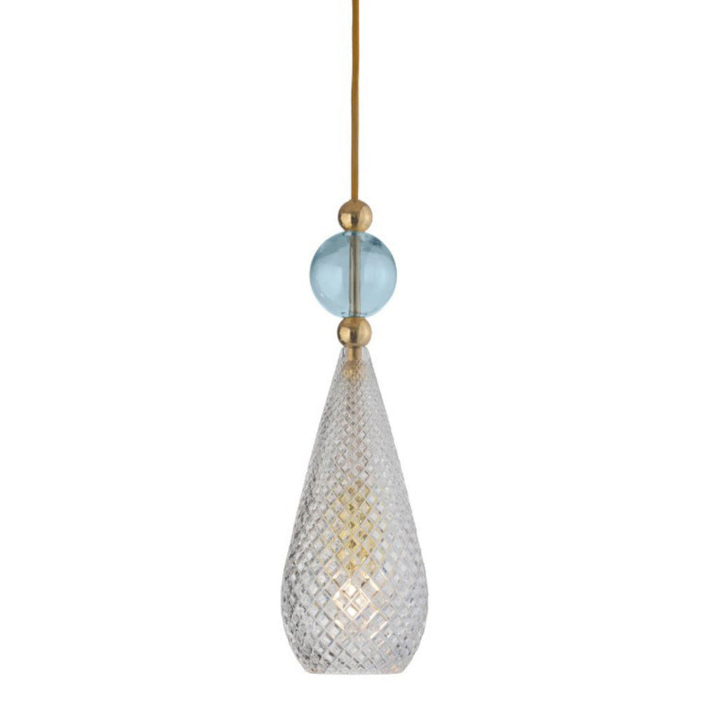 Smykke Pendant Light W125mm Check Clear Glass
