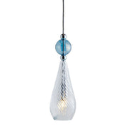 Smykke Pendant Light W125mm Swirl Clear Glass