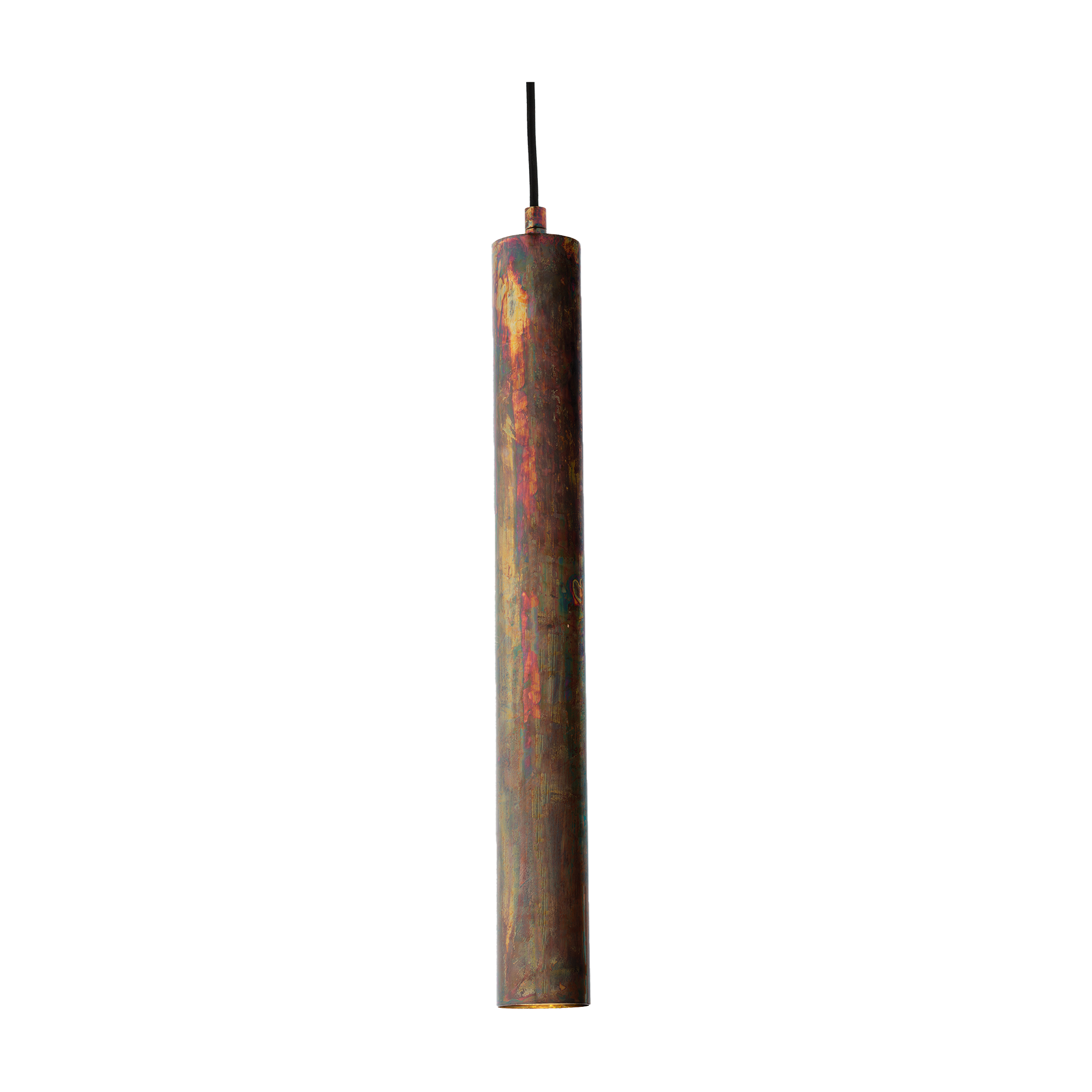 Toress Pendant Light Small/Medium/Large in Acid Copper Wash, Charred, Aged Gold Leaf, Weathered Iron