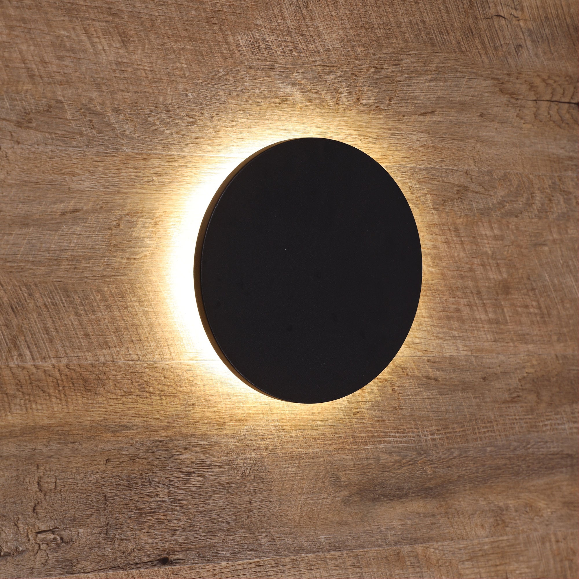 CIRCO.20 BLACK - IP65 Wall Mounted Disk Light