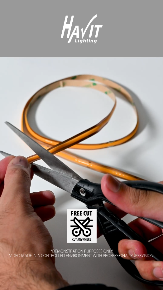 Havit Lighting 12w IP20 24v DC 3000K Free Cut COB Dotless LED Strip