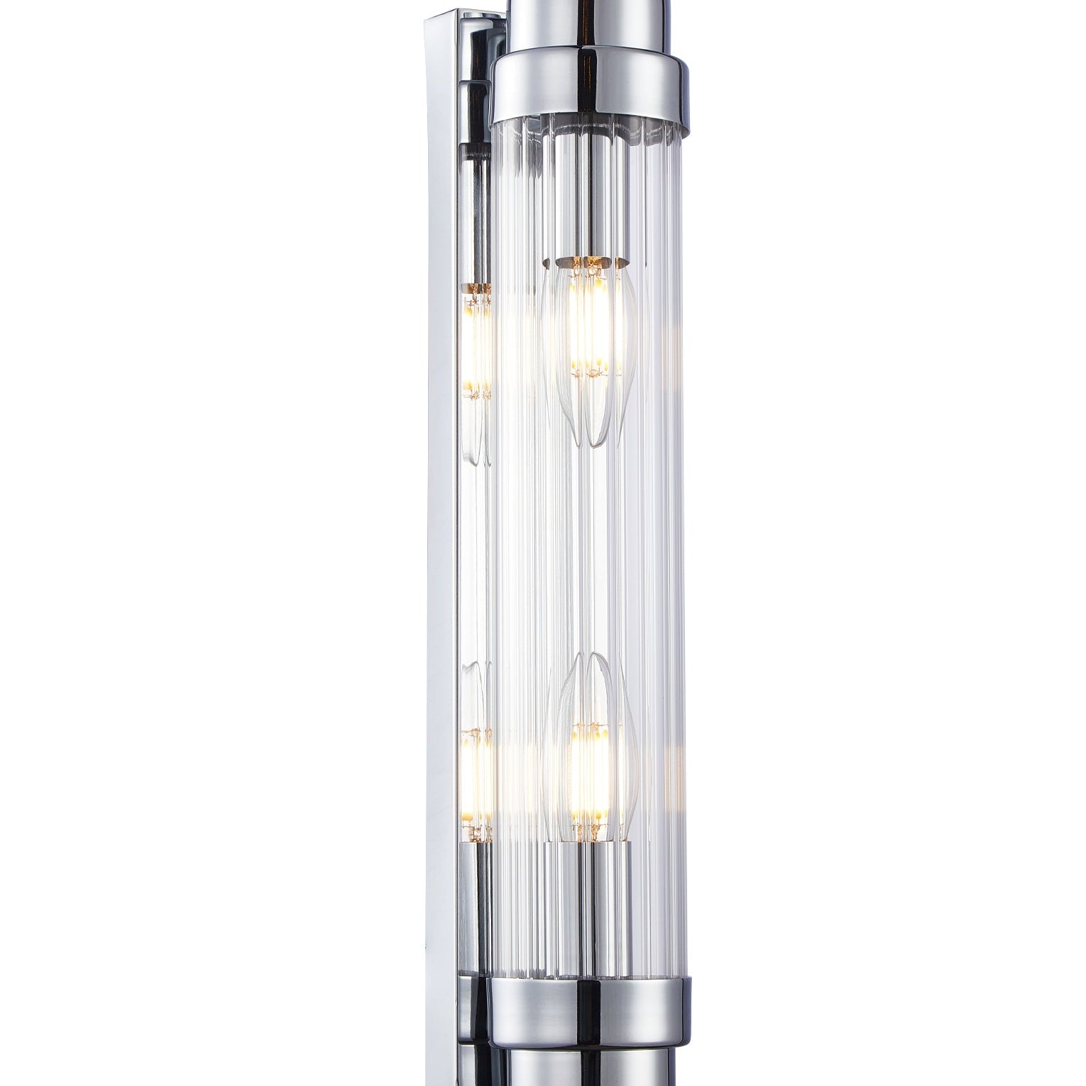 Down Clear Glass Rod Wall Lights