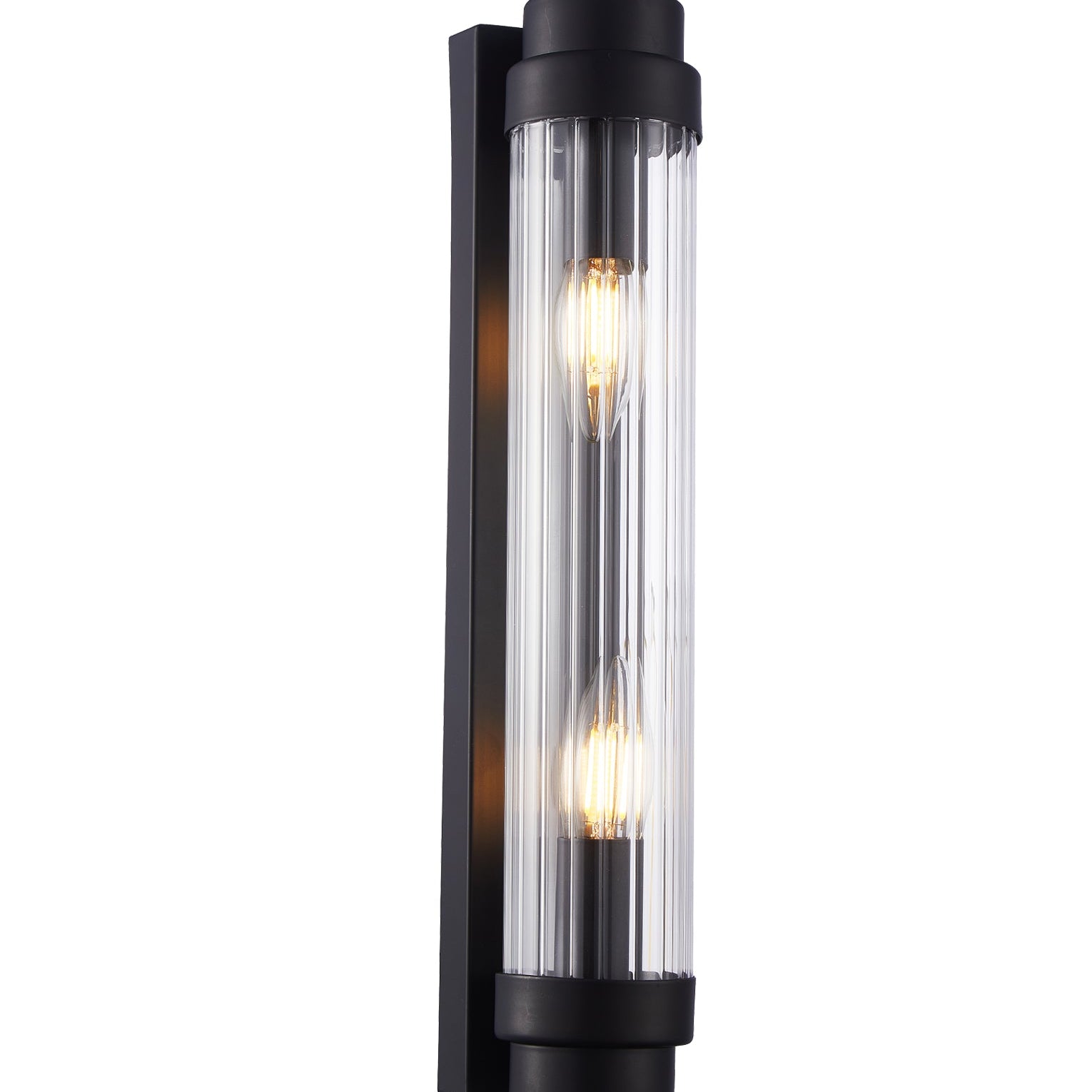 Down Clear Glass Rod Wall Lights