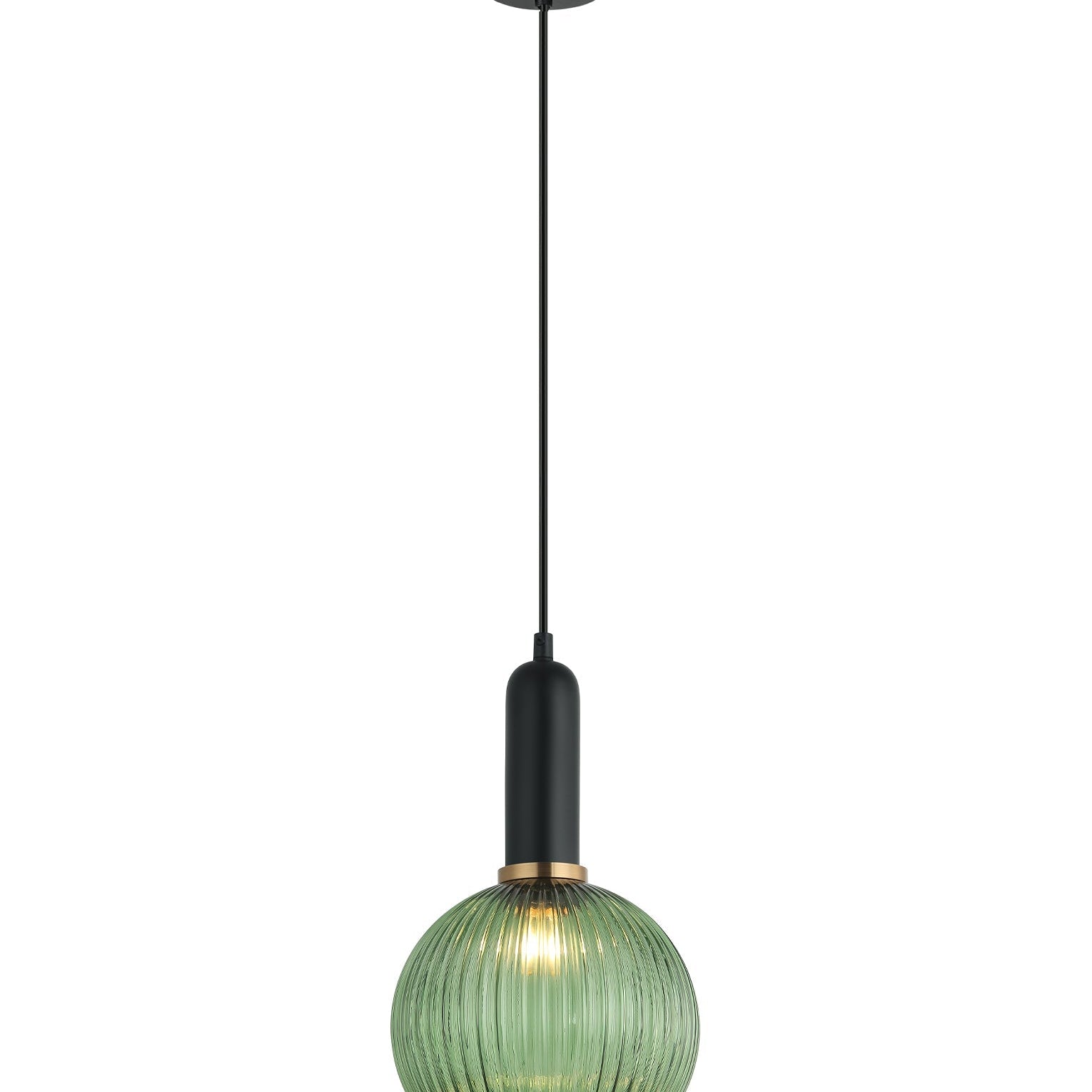 VINTAJ: Interior Wine Glass Shape Ribbed Glass Pendant Lights