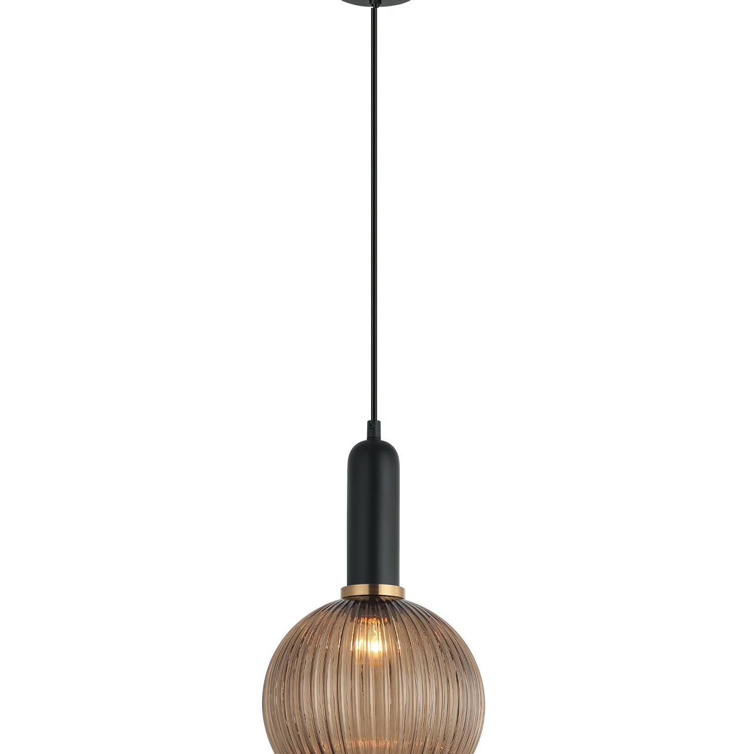VINTAJ: Interior Wine Glass Shape Ribbed Glass Pendant Lights