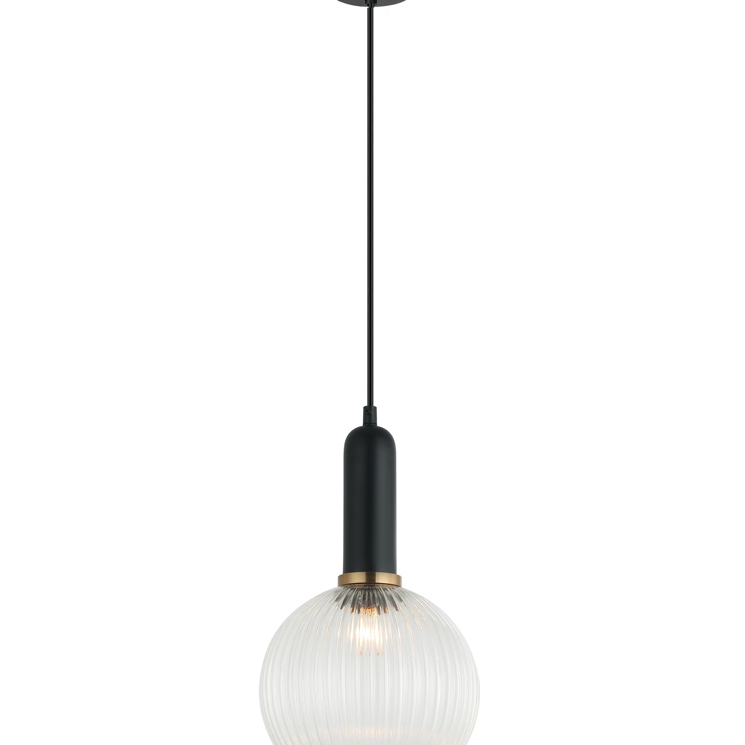 VINTAJ: Interior Wine Glass Shape Ribbed Glass Pendant Lights
