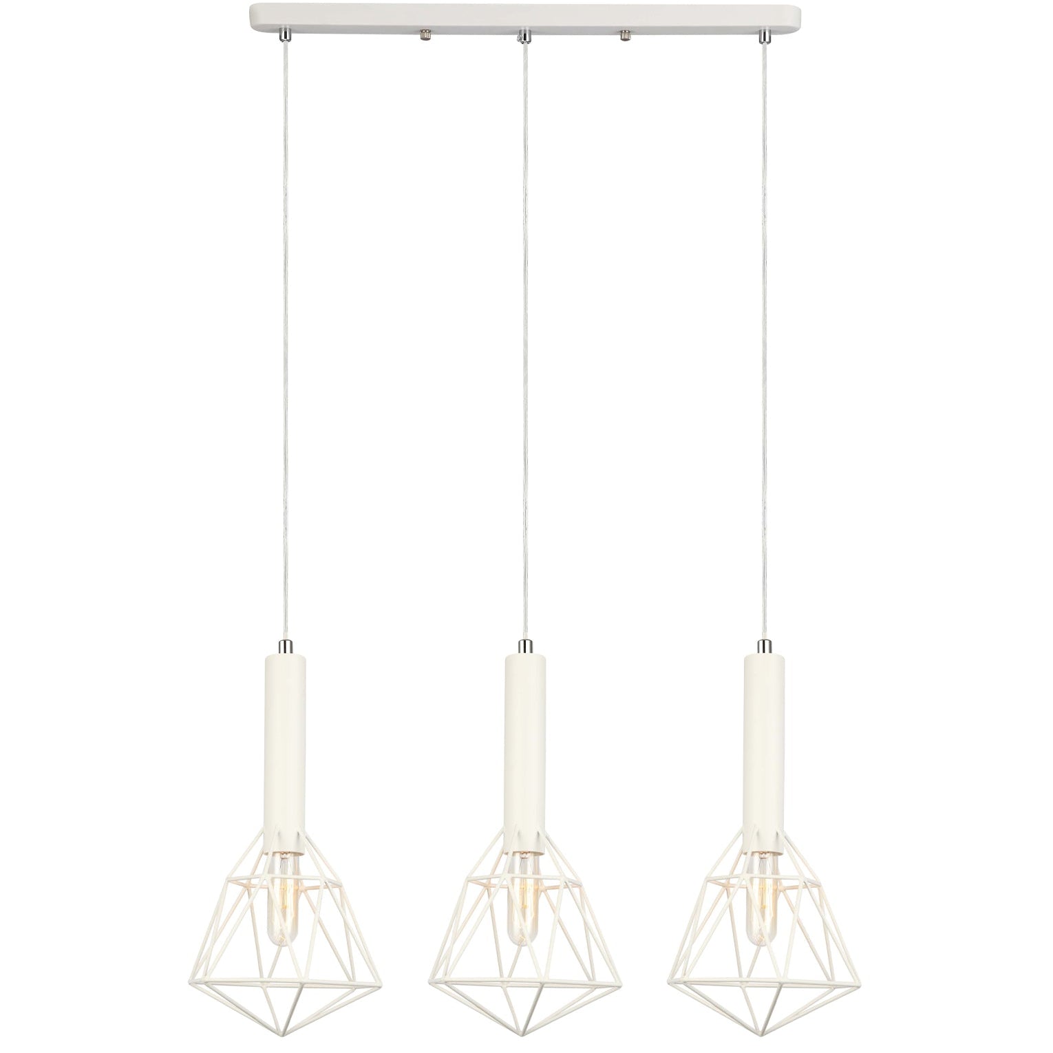 BLACKBAND & WHITEBAND Pendant Light 3x Bird Cage With Bar Base