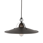 Benson Pendant Light Small, Large in Copper Wash, Gold Leaf, Charred or Weathered Iron