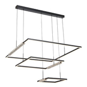 Telbix Zafra 3 Tier Pendant Black Sand/Crystal