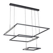 Telbix Zafra 3 Tier Pendant Black Sand/Crystal