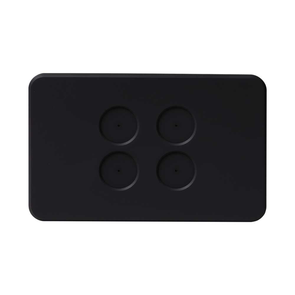 Pixie Smart Face Plate Gloss Black Polycarbonate 4 Gang Configurations