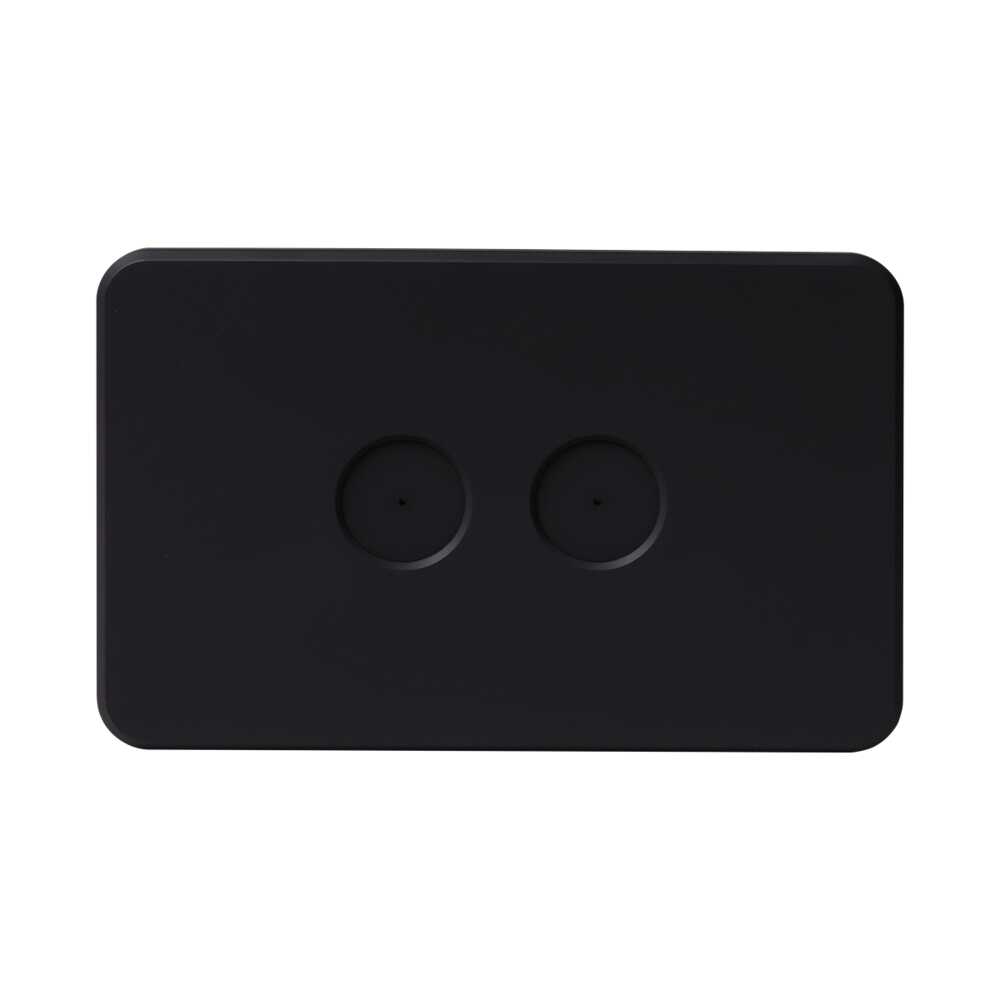 Pixie Smart Face Plate Gloss Black Polycarbonate 2 Gang Configurations