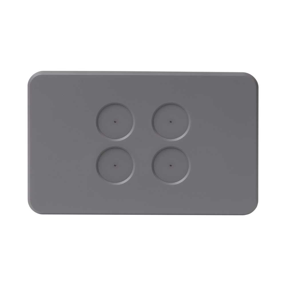Pixie Smart Face Plate Gloss Grey Polycarbonate 4 Gang Configurations