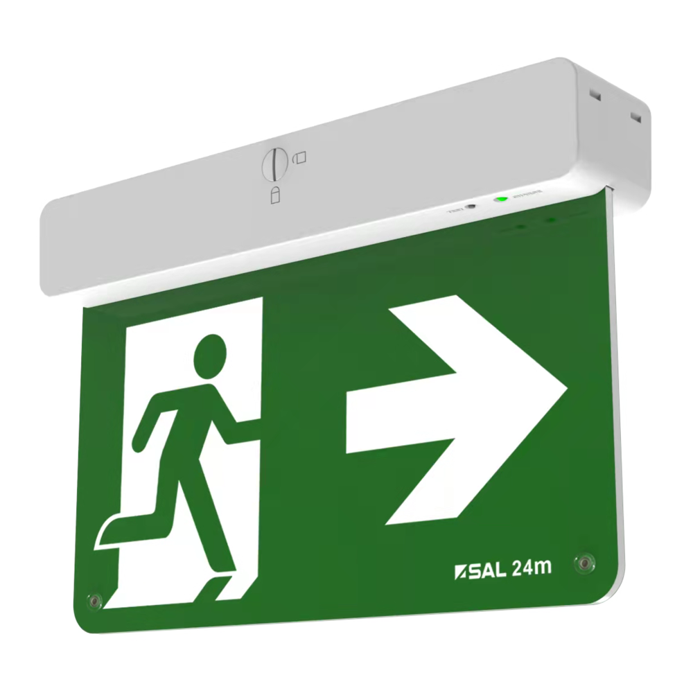 Surface Emergency LED Exit Sign 2.8W White Polycarbonate