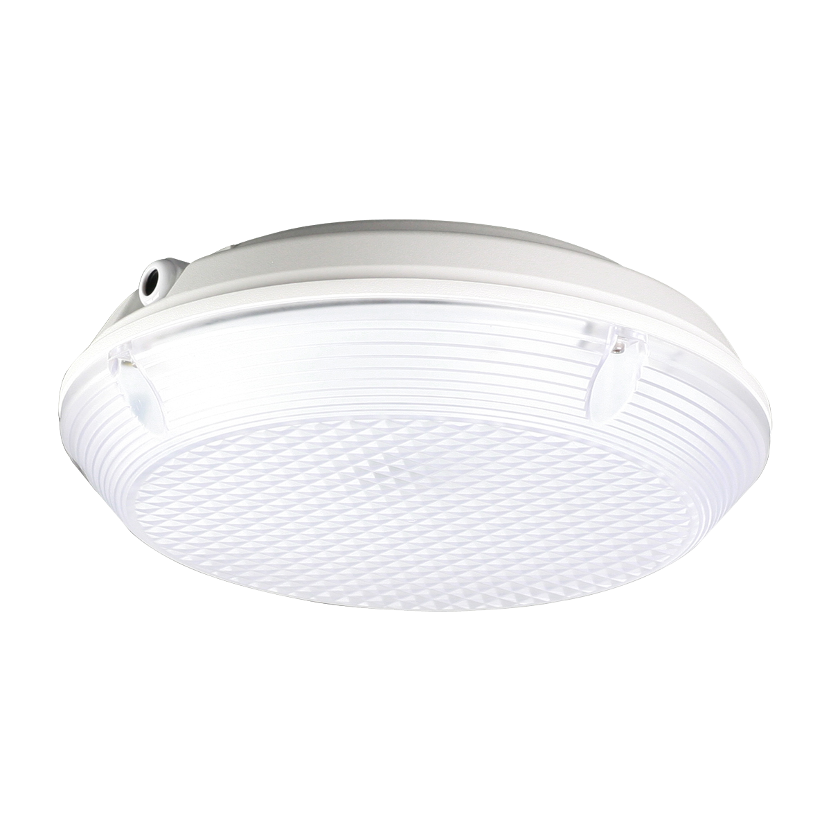 Memphis Round Outdoor Close To Ceiling Light 22W White Aluminium