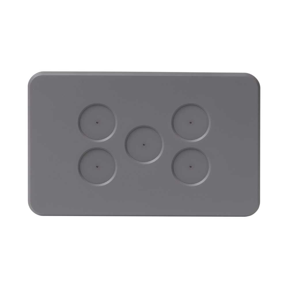 Pixie Smart Face Plate Gloss Grey Polycarbonate 5 Gang Configurations