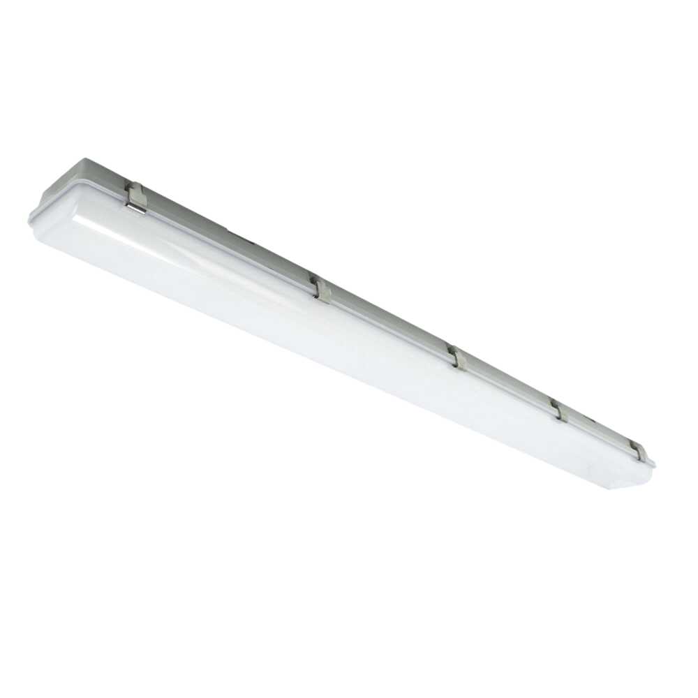 Sol LED Batten Light With Sensor Grey Polycarbonate 3CCT