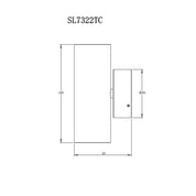 BONDI Up / Down Wall Light 60mm Stainless Steel 3CCT