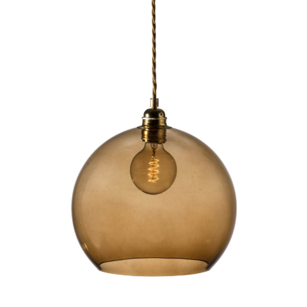 Rowan Pendant Light W280mm Glass Matt Gold