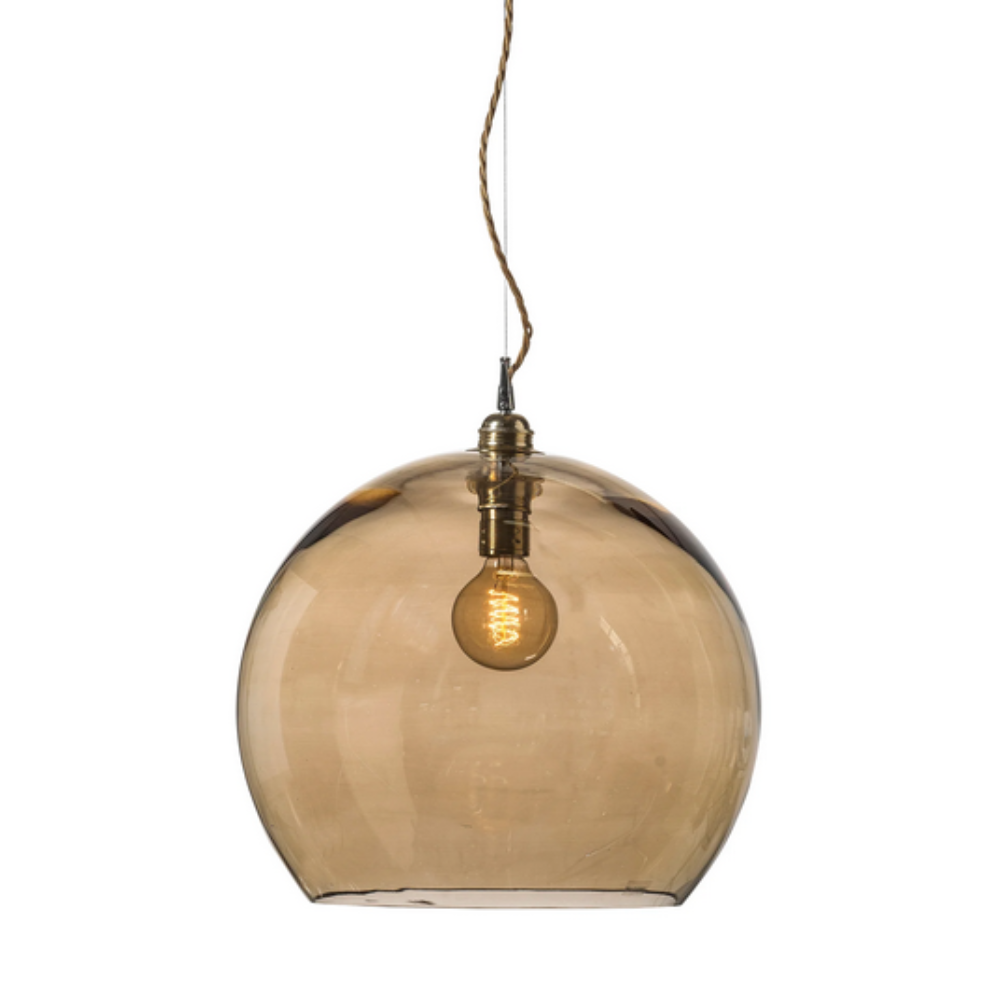 Rowan Pendant Light W390mm Glass Matt Gold