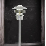 Vejers Bollard Light in Black, Galvanized or Stainless Steel