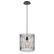 Elvis Pendant Light in Black, Champagne