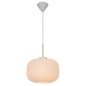Milford 30 Pendant Light in Brass or White