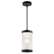 Coupar Pendant Light in Black, Sanded, White