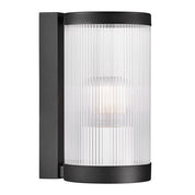 Coupar Outdoor Wall Light in Black, Sanded, White