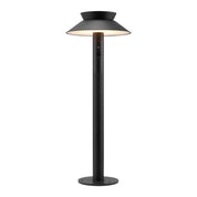 Justina Solar LED Bollard Light 5w in Black, Anthracite
