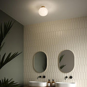 Alton Ceiling Light in Brass/Opal or Black/Smoke