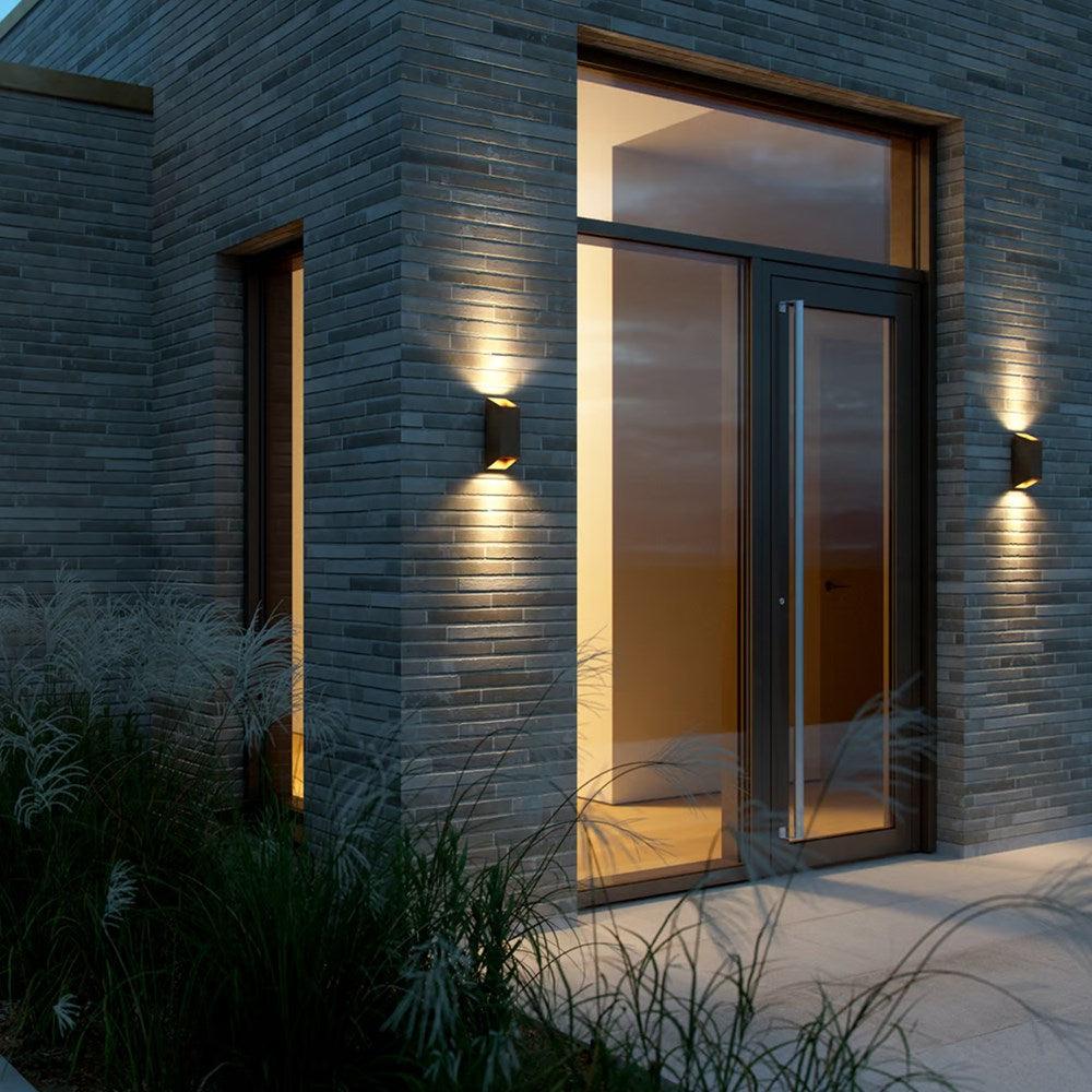 Nico Square 22 Outdoor Up/Down Wall Light in Anthracite, Black or Rusty