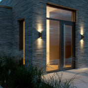 Nico Square 22 Outdoor Up/Down Wall Light in Anthracite, Black or Rusty