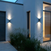 Nico Square 22 Outdoor Up/Down Wall Light in Anthracite, Black or Rusty