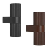 Kyklop Ripple Outdoor Up/Down Wall Light in Black or Rusty