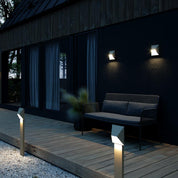 Pontio 15 Outdoor Wall Light in Black, Sand, White or Galvanized Steel