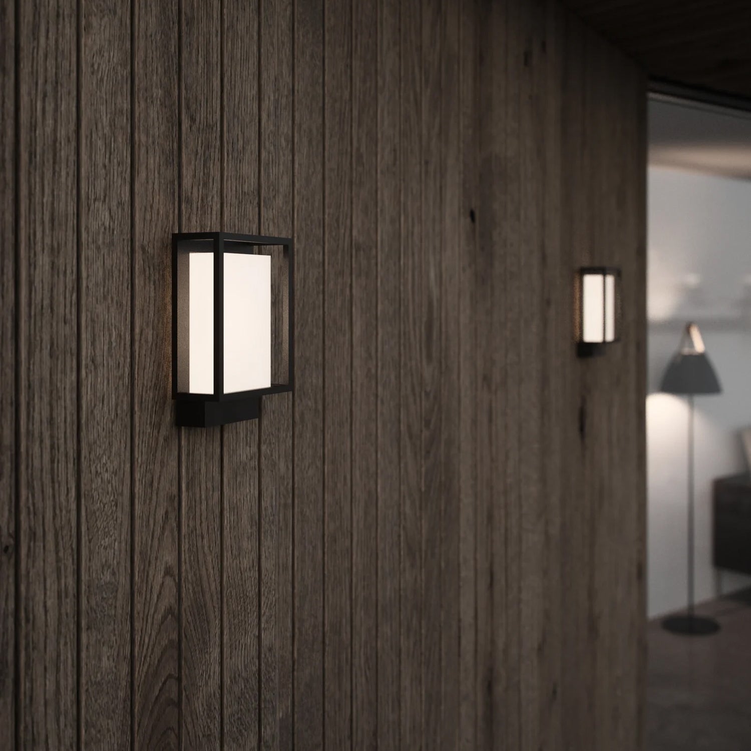 Nestor Outdoor LED Wall Light with or without Sensor in Black