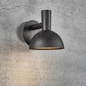 Arki Outdoor Wall Light in Black and Galvanized