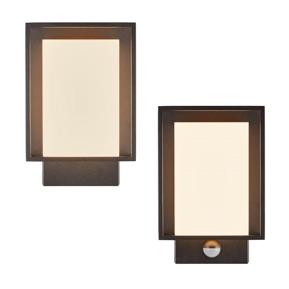 Nestor Outdoor LED Wall Light with or without Sensor in Black