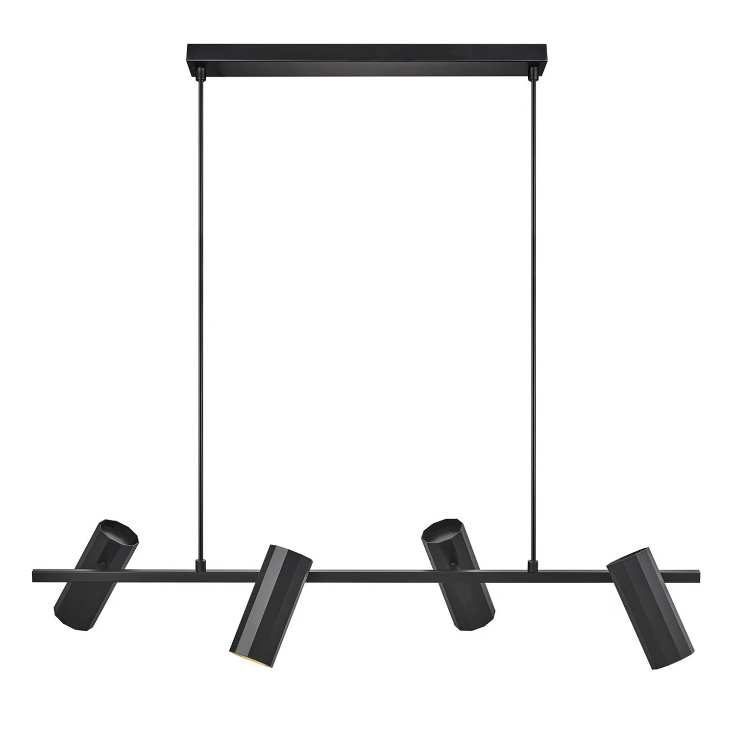 Alanis Pendant Light 4Lt in Black, Brass