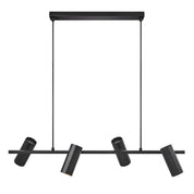 Alanis Pendant Light 4Lt in Black, Brass