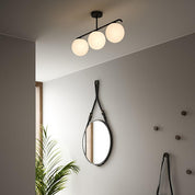 Grant Pendant Light 3Lt Black/Opal, Brass/Opal
