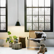 Strap 27 Pendant Light in Opal, White, Black or Beige