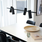 Alanis Pendant Light 4Lt in Black, Brass