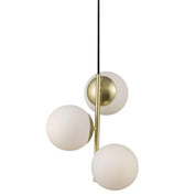 Lilly Pendant Light 3Lt in Black or Brass
