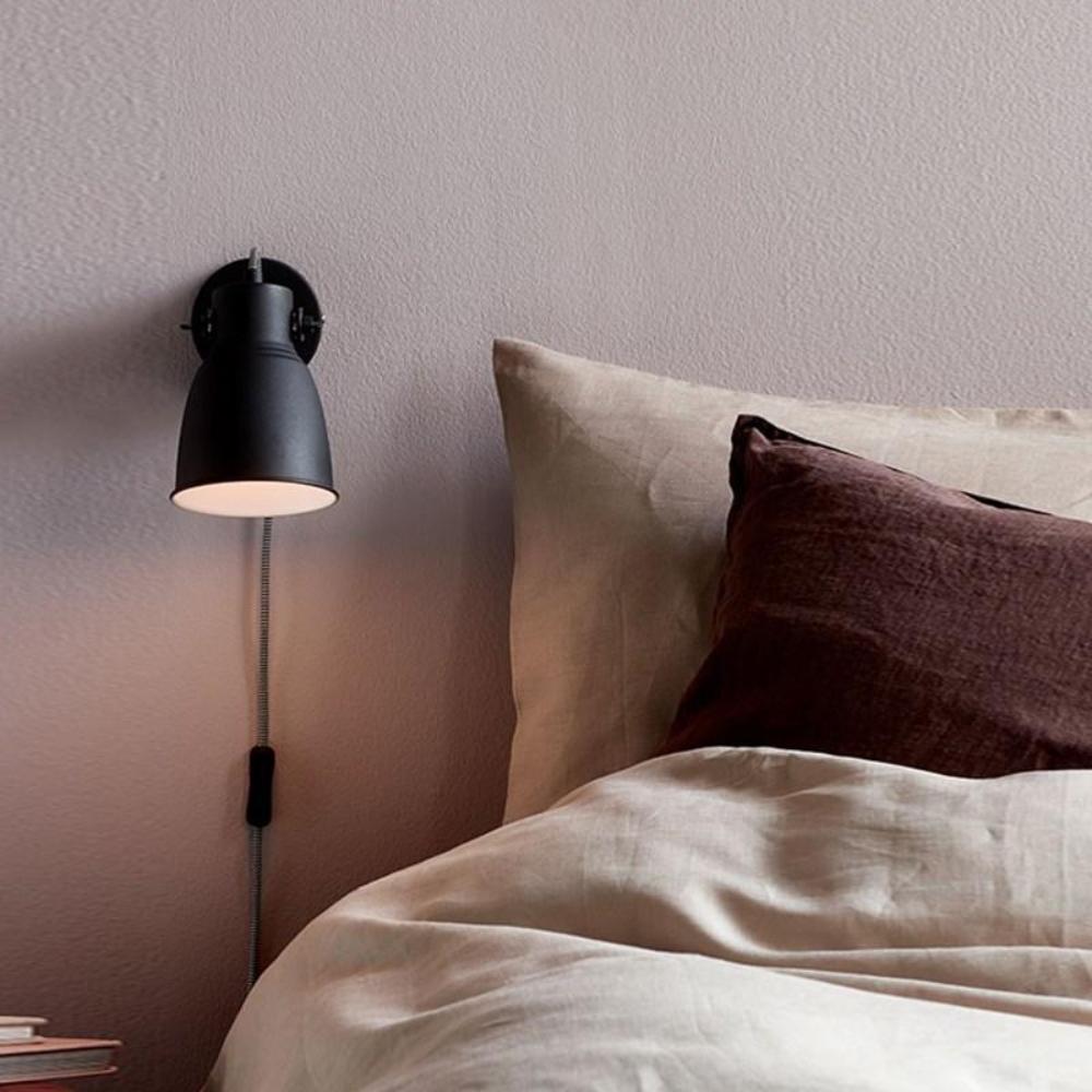 Adrian Indoor Wall Light E27 IP20 in Charcoal or Grey