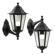 Cardiff Outdoor Wall Light Upward or Downward Fitting E27 in Black
