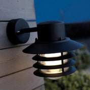 Vejers Down Outdoor Wall Light in Galvanized or Black