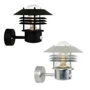 Vejers Sensor Outdoor Wall Light in Black or Galvanized
