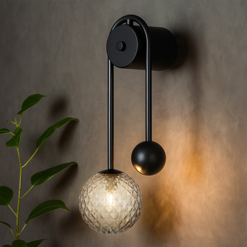 FELTON ARM WALL LIGHT BLACK